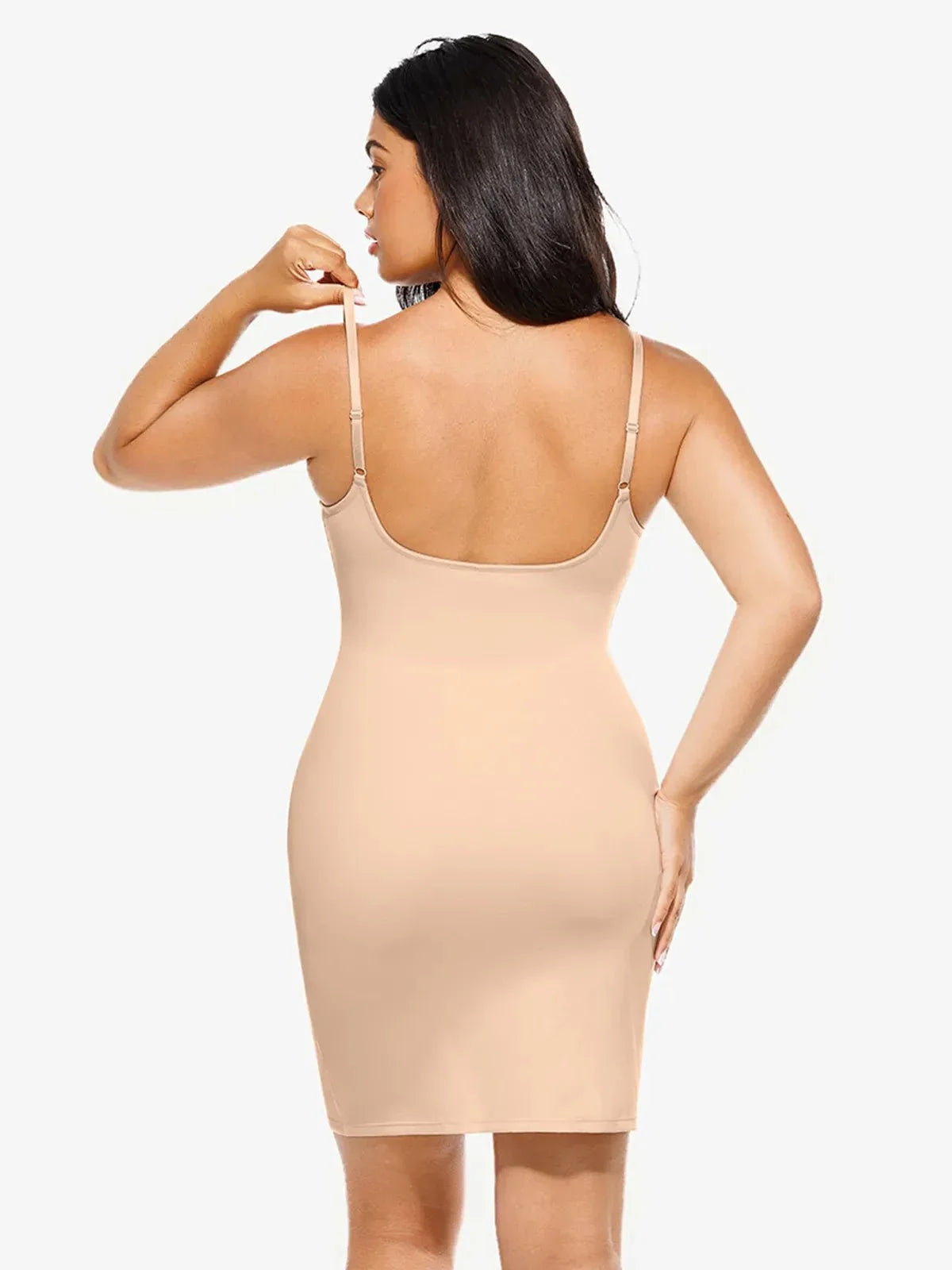 Shapewear Two-In-One Lace Overlay Sculpting Dress