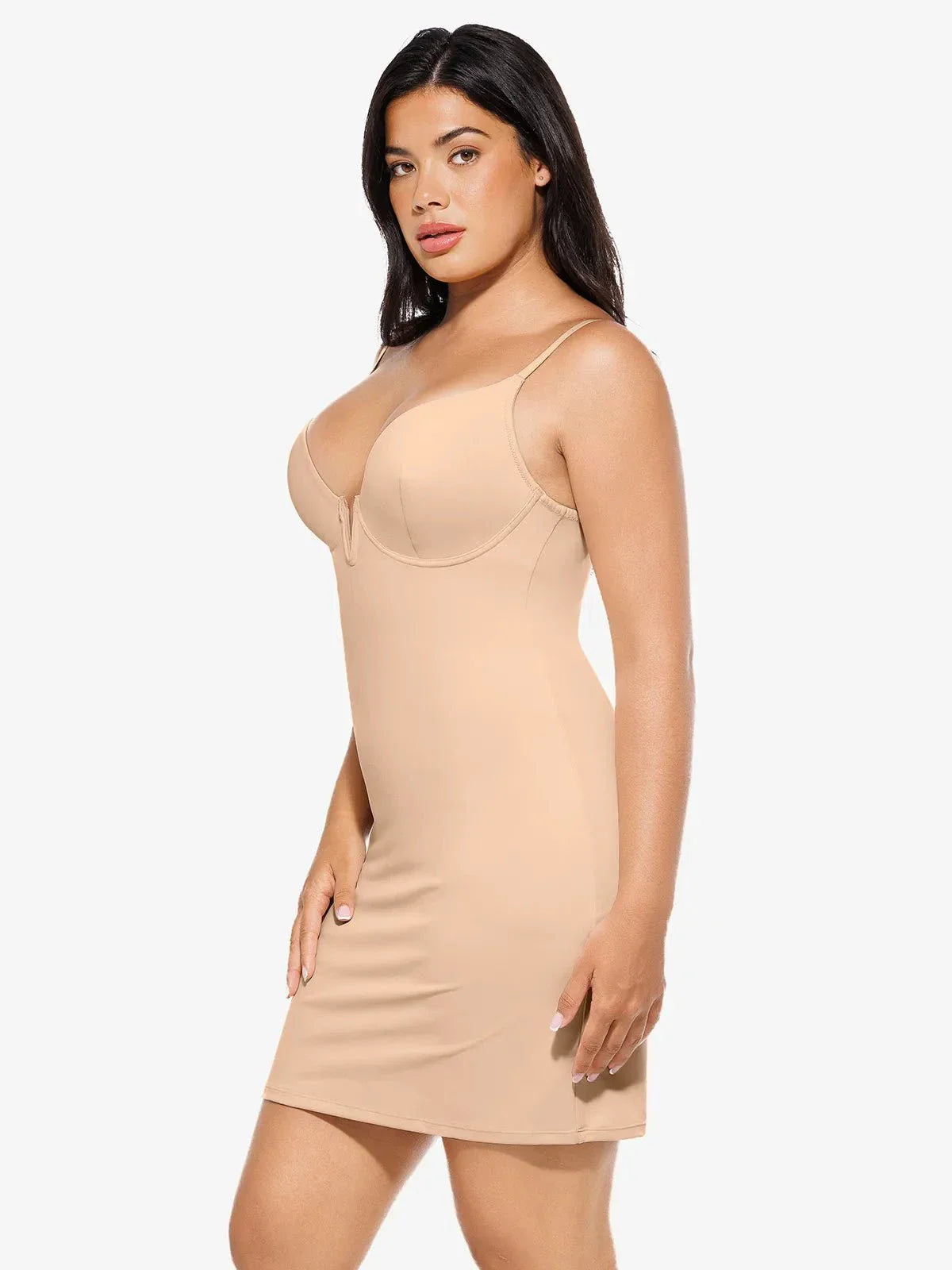 Shapewear Two-In-One Lace Overlay Sculpting Dress